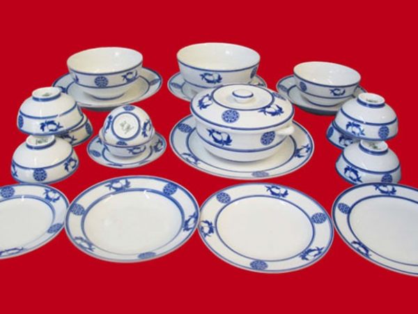 Bộ Bàn Ăn Bát Tràng Phúc Lộc 22 Sản Phẩm